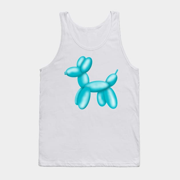 Blue balloon dog Tank Top by Manxcraft